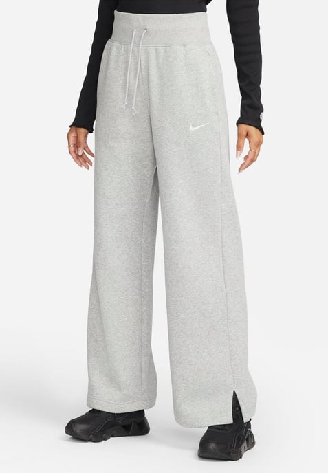 Nike Womens Oversized Phoenix Crewneck Tracksuit in Black/Grey - Image 5