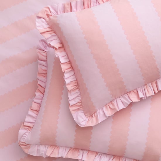 Furn Birdie Stripe Ruffle Duvet Cover Set, Pink/Raspberry - Image 4
