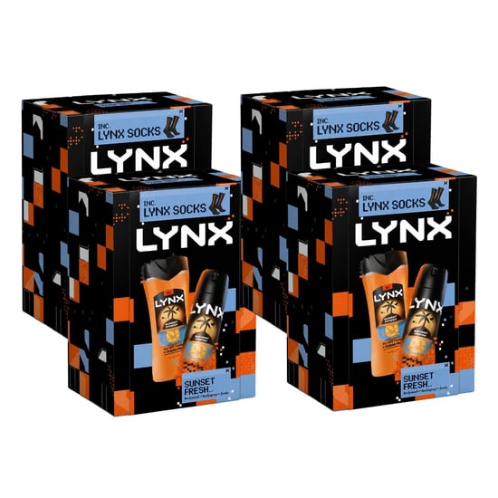 LYNX Sunset Fresh Duo & Socks Gift Set 2 piece, Pack of 4 - Image 1
