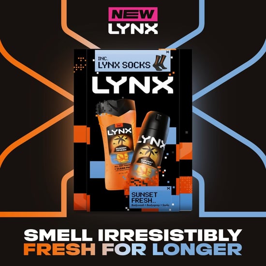 LYNX Sunset Fresh Duo & Socks Gift Set 2 piece, Pack of 4 - Image 4