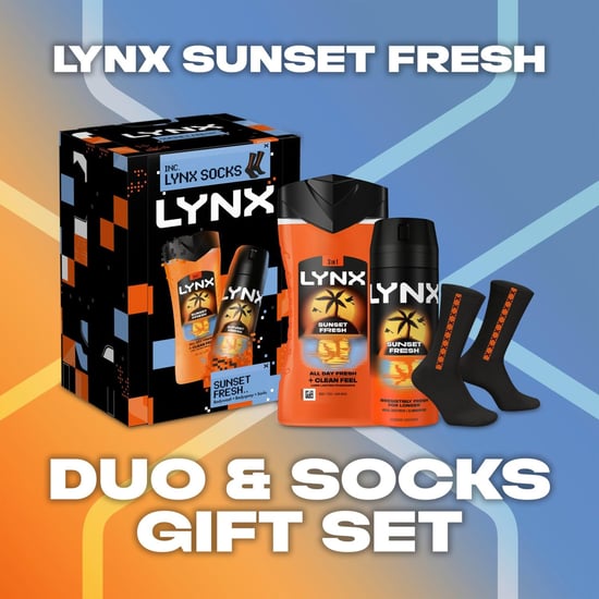 LYNX Sunset Fresh Duo & Socks Gift Set 2 piece, Pack of 4 - Image 5