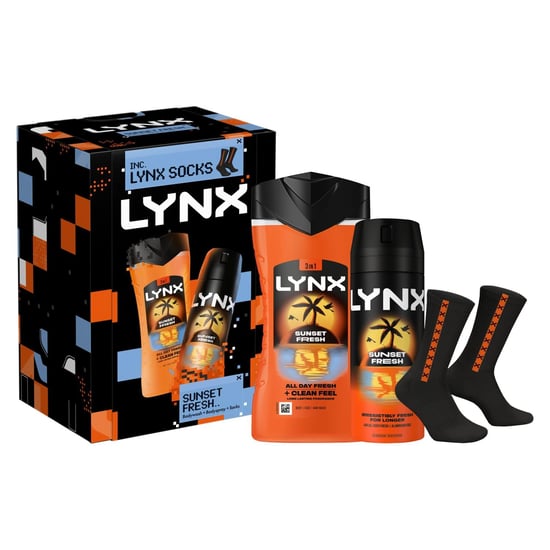 LYNX Sunset Fresh Duo & Socks Gift Set 2 piece, Pack of 4 - Image 6