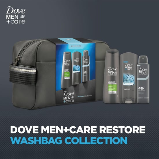 Dove Men+Care Restore Washbag Essentials Collection Gift Set 3 piece, Pack of 2 - Image 4