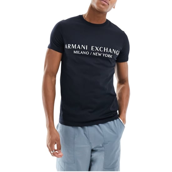 Armani Exchange 8NZT72 Mens T Shirts Milano New York Crew Neck Soft Cotton Tee - Image 1