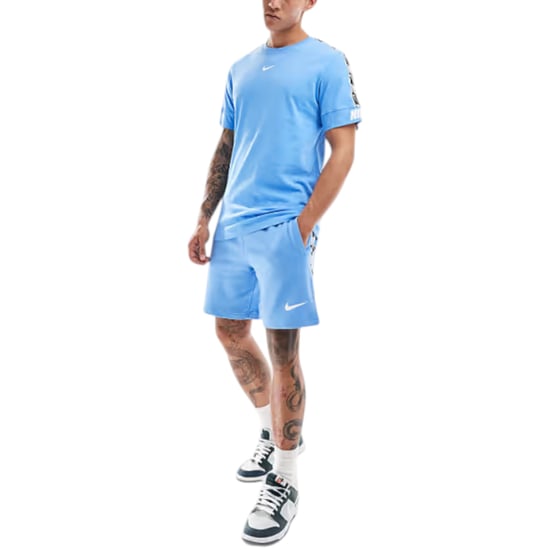 Nike Mens T-Shirts Tape Repeat Fleece Casual Cotton Sportswear Gym Outfit Top - Image 4