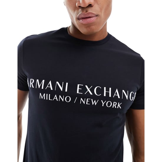 Armani Exchange 8NZT72 Mens T Shirts Milano New York Crew Neck Soft Cotton Tee - Image 3