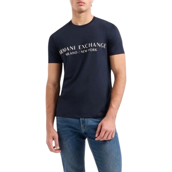 Armani Exchange 8NZT72 Mens T Shirts Milano New York Crew Neck Soft Cotton Tee - Image 5