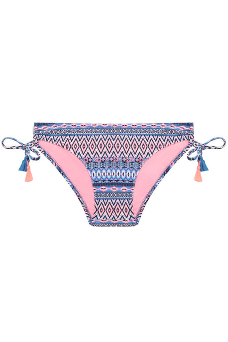 Låghöftade geometriska bikinibyxor med knytning i sidan - Image 4