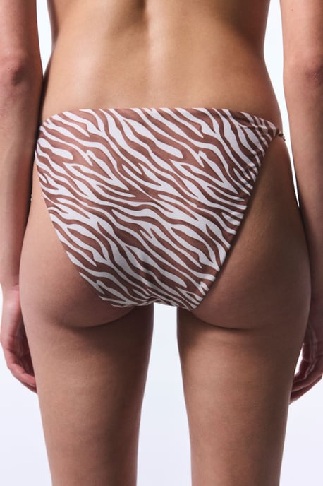 Zebra-print bikini onderkant met strikzijkanten - Image 2