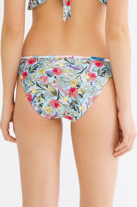 Blommig Bikiniunderdel med Rysch i Midjehöjd - Image 3