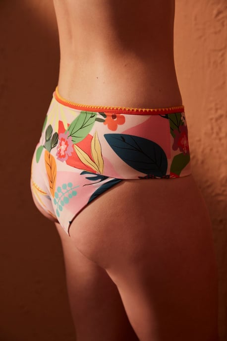 Högmidjade blommiga hipsterbikiniunderdelar - Image 4