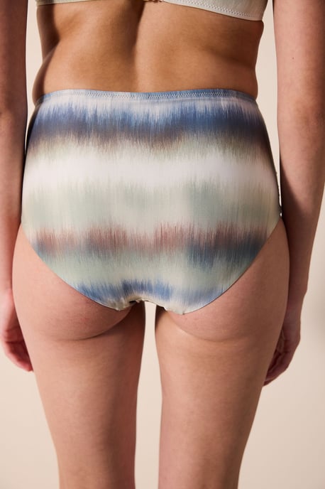 Högmidjade Tie-Dye Rynkade Bikinibyxor - Image 2
