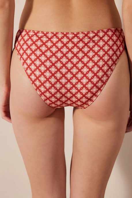 Geometriska Urdelade Hipster Bikini Trosor - Image 2