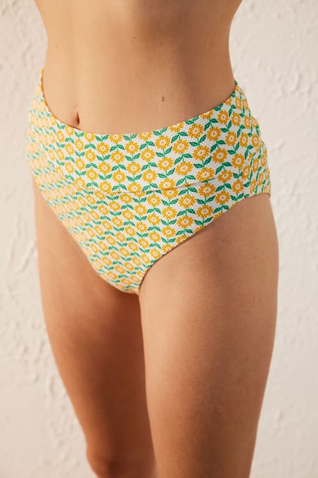 High-Waist Floral Hipster Bikini Bottoms - Image 3