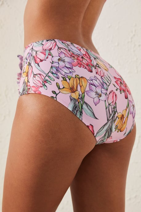 High-Waist Floral Hipster Bikini Bottoms - Image 3