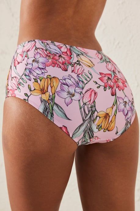 High-Waist Floral Hipster Bikini Bottoms - Image 4