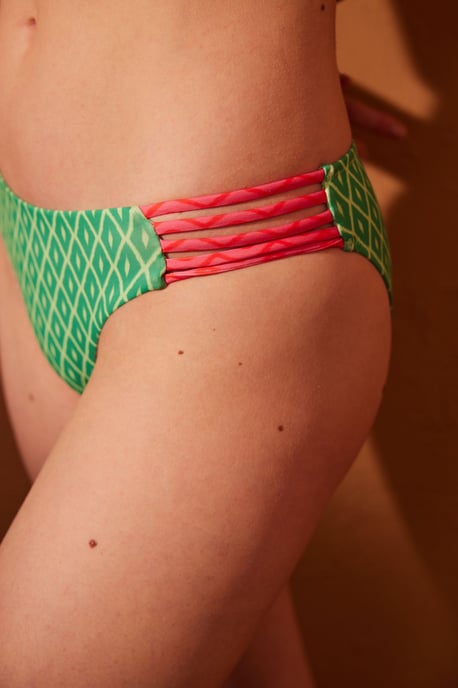 Geometric Mid-Waist Hipster Bikini Bottoms - Image 2