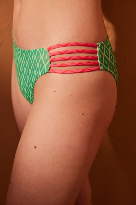 Geometric Mid-Waist Hipster Bikini Bottoms - Image 3
