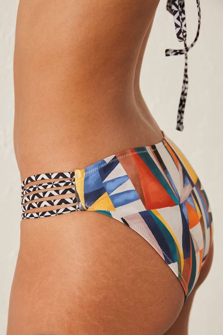 Geometriska Medelhöga Hipster Bikini Shorts - Image 2