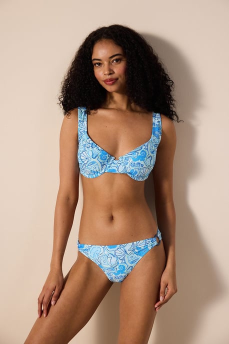 Blommig Midjehöga Hipster Bikiniunderdelar - Image 4