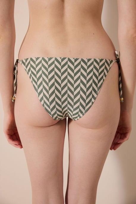 Geometric Glitter Tie-side Bikini Bottoms - Image 2