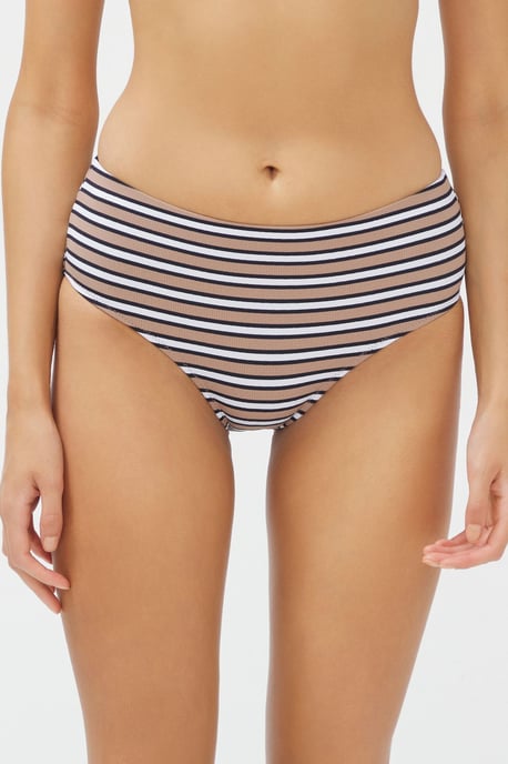 Högmidjade randiga hipsterbikinitrosor - Image 1
