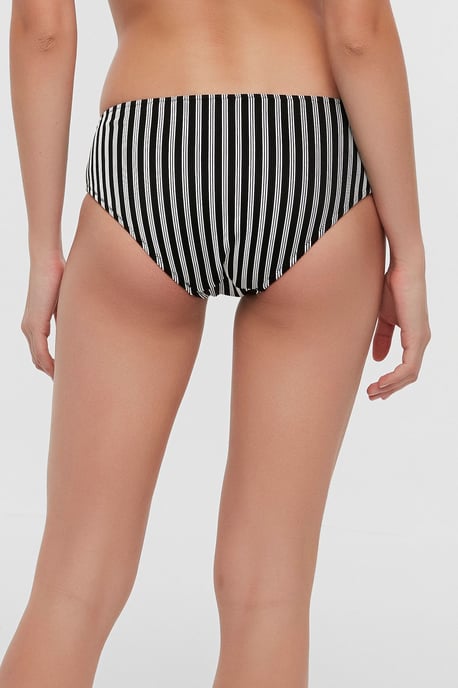 Randiga Midjehöga Hipster Bikinibyxor - Image 3
