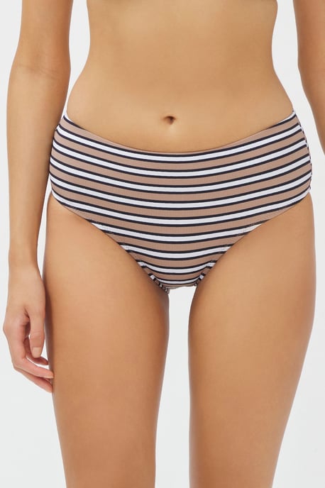 Högmidjade randiga hipsterbikinitrosor - Image 2