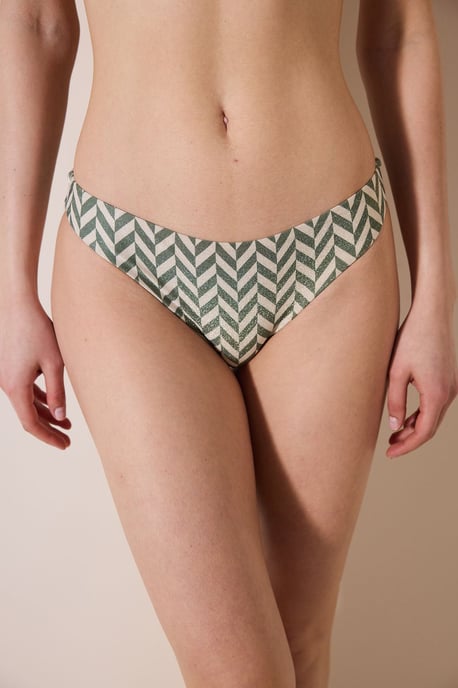 Midja glittrande geometriska bikiniunderdelar - Image 1