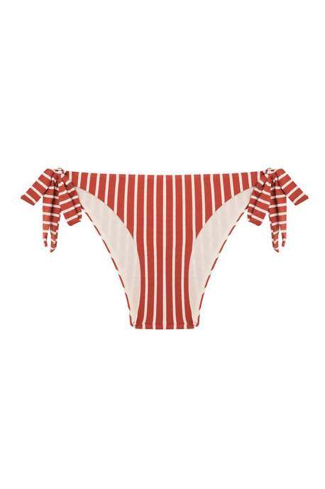 Low-Waist Striped Brazilian Bikini Bottoms - Image 3
