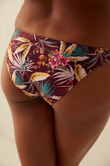 Blommig midjehöga hipster bikiniunderdelar - Image 2