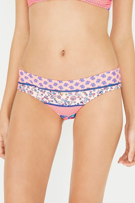 Blommig höftbikini med midjehöjd - Image 1