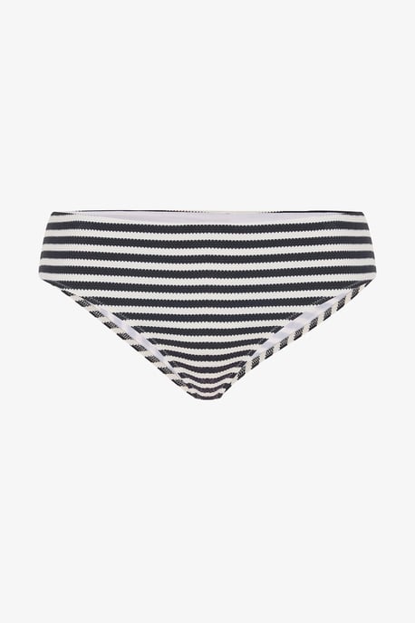 Striped Mid-waist Hipster Bikini Bottoms - Image 5