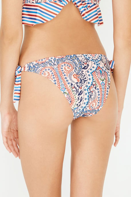 Paisley Low-Waist Brazilian Bikini Bottoms - Image 2