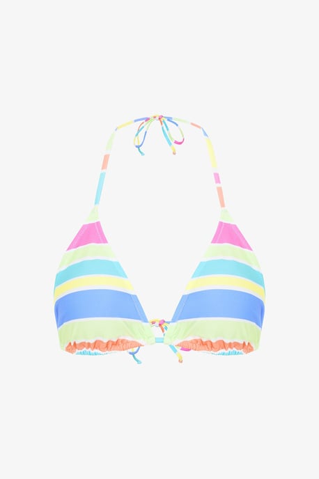 Randig Halterneck Triangel Bikinöverdel - Image 5