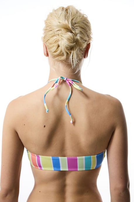 Gestreepte Halter Bandeau Bikini Top - Image 3