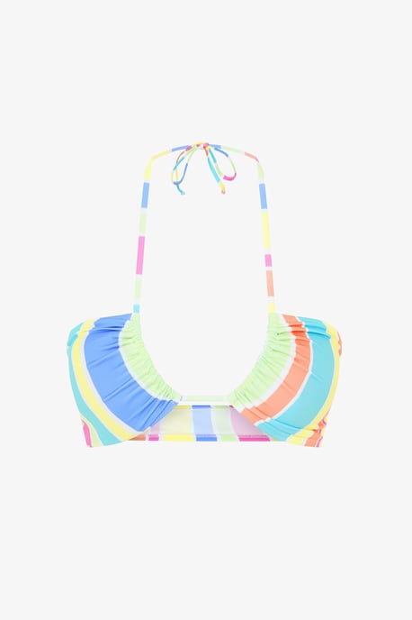 Gestreepte Halter Bandeau Bikini Top - Image 5