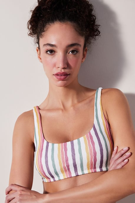 Randig Bralette Bikinitopp - Image 1