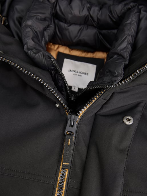 Jack & Jones Jas winter Finn Softshell Parka Black - Image 4