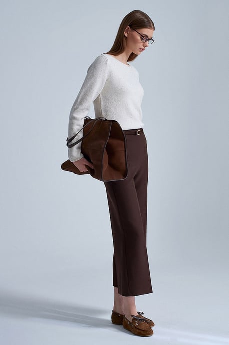 Boat Neck Sequin Knit Sweater - Image 3