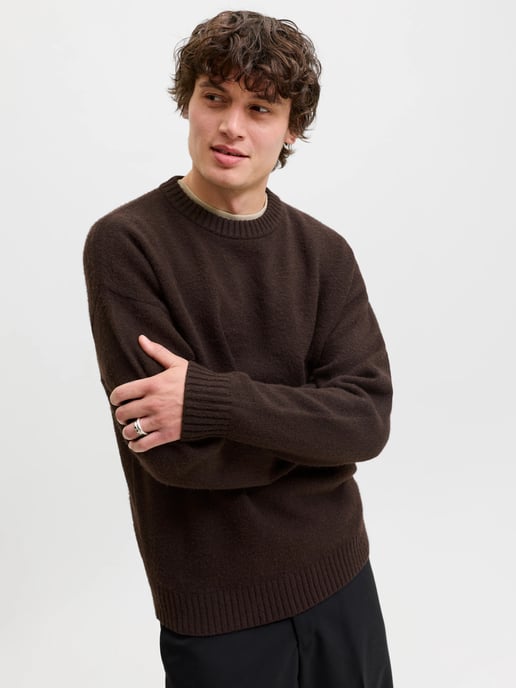 Jack & Jones Trui Soho Ollie Knit Crew Neck Brown - Image 3