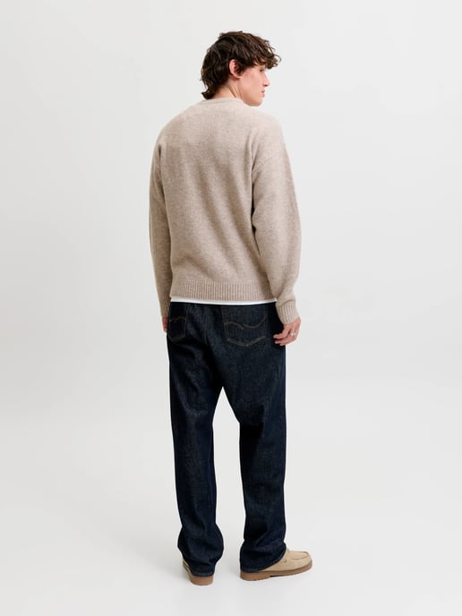 Jack & Jones Trui Soho Ollie Knit Crew Neck Beige - Image 4