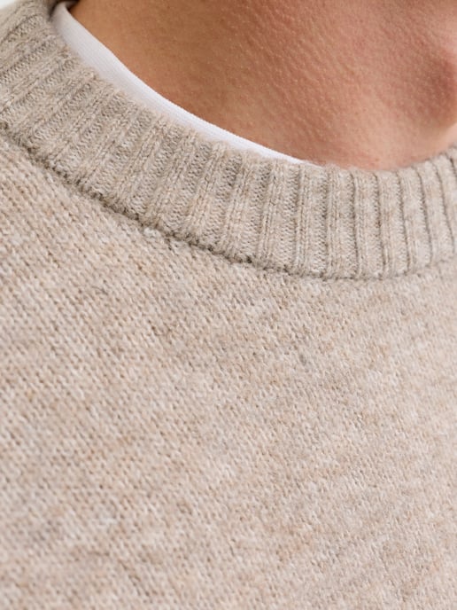 Jack & Jones Trui Soho Ollie Knit Crew Neck Beige - Image 5