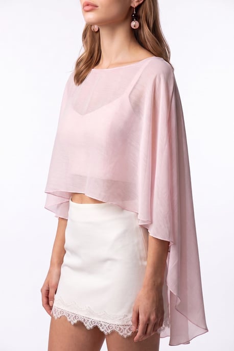 Losse Chiffon Crewneck Blouse - Image 2