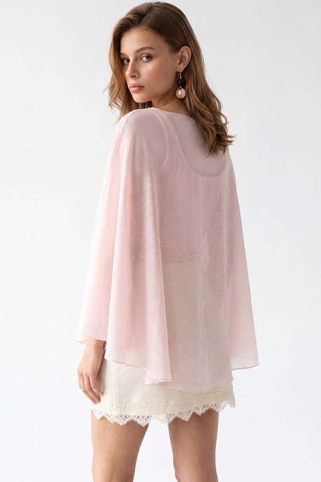 Losse Chiffon Crewneck Blouse - Image 5