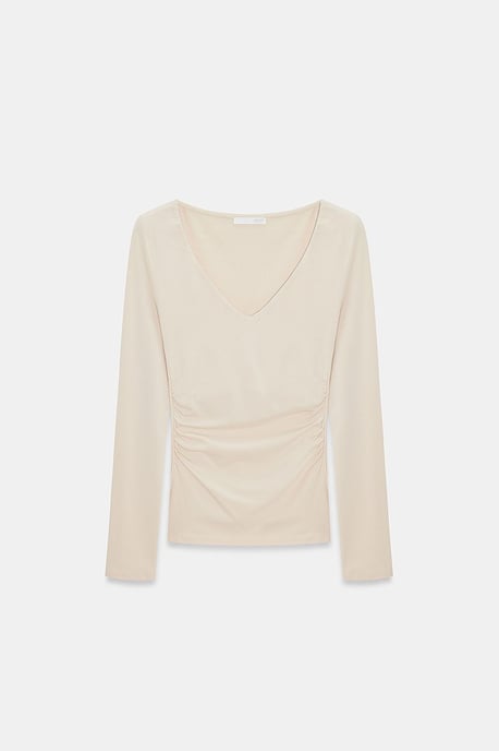 Slim Fit V-hals Gebreide Blouse - Image 5