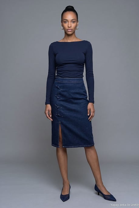 Slim Fit Geribbelde Bootneck Blouse - Image 5