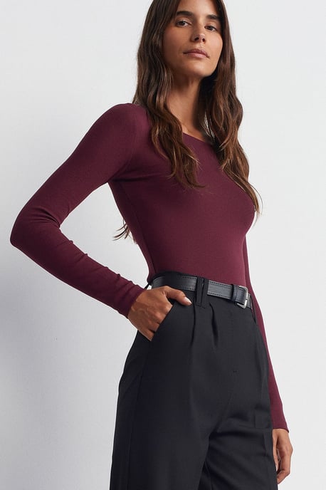 Dames Slim-fit Bootnek Langsleeve Blouse - Image 3