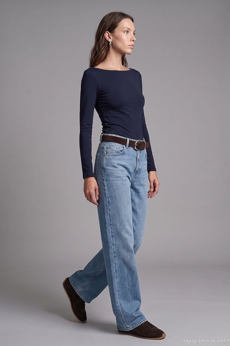 Dames Slim-fit Bootnek Langsleeve Blouse - Image 5