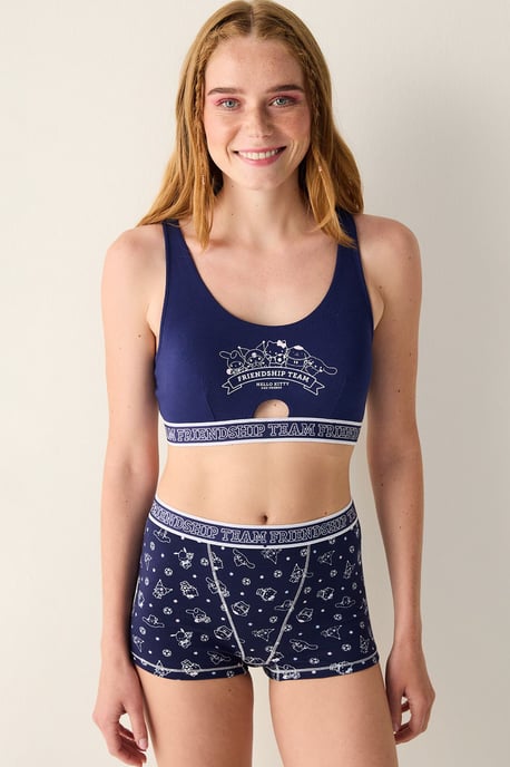 Tryckt Bomull Jersey Bralette - Image 1